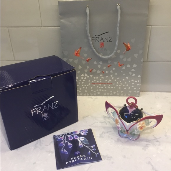 Franz Collection “Floral and Flutter” Sugar Jar - Picture 4 of 8